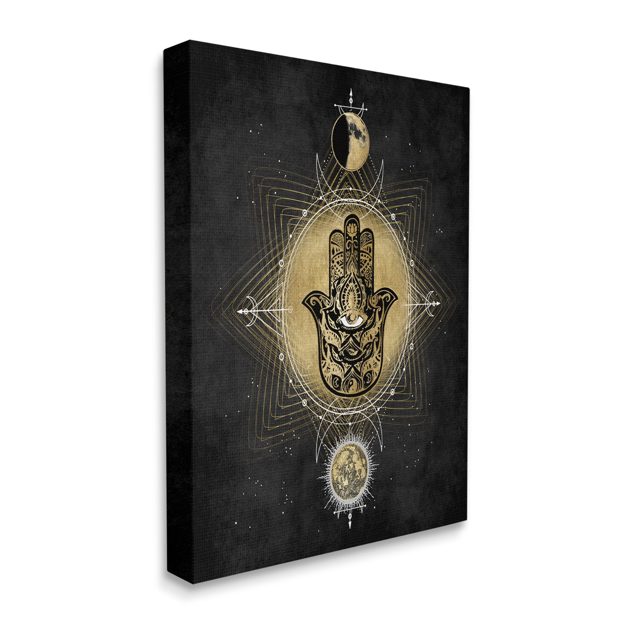 Stupell Industries Geometric Hamsa and Evil Eye Astrological Symbols, 16 x 20, Designed by Oliver Jeffries