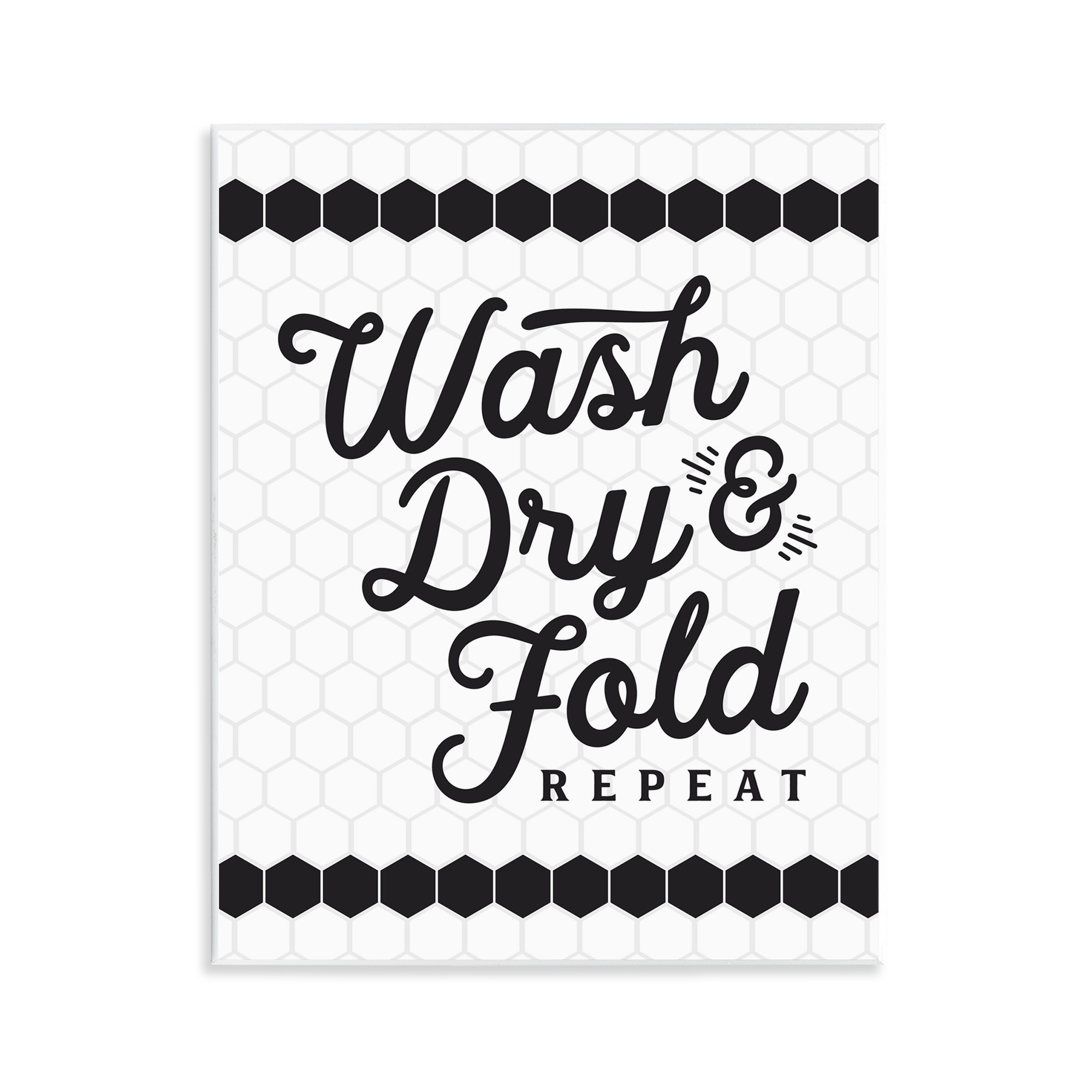 Stupell Industries Geometric Laundry Phrase Typography Painting Unframed Art Print Wall Art, 11 x 14
