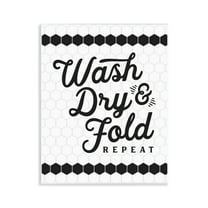 Stupell Industries Geometric Laundry Phrase Typography Painting Unframed Art Print Wall Art, 11 x 14