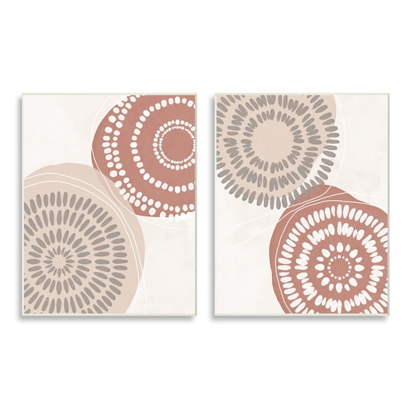 Stupell Industries Geometric Mandala Ink Drops Boho Circular Doodle,13 x 19, Design by Nina Blue