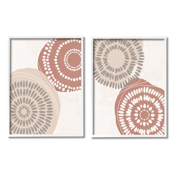 Stupell Industries Geometric Mandala Ink Drops Boho Circular Doodle,16 x 20, Design by Nina Blue