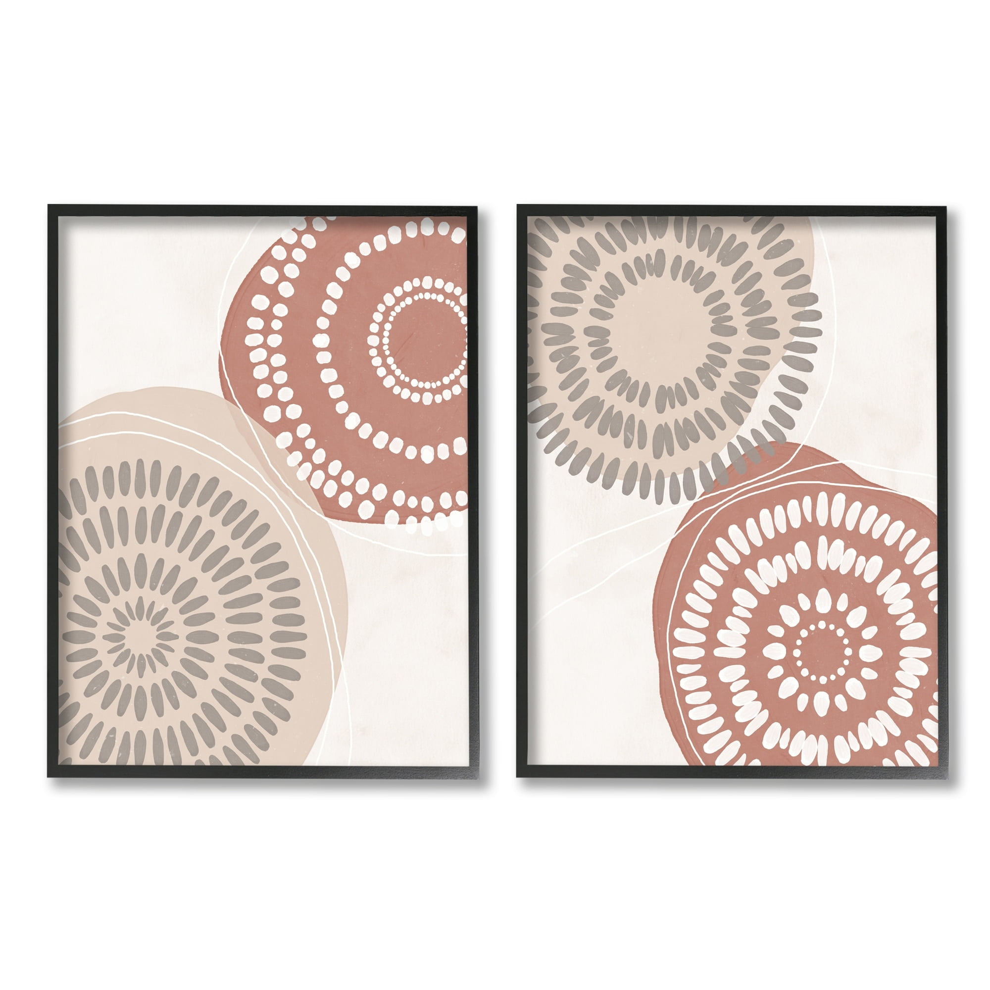 Stupell Industries Geometric Mandala Ink Drops Boho Circular Doodle,24 x 30, Design by Nina Blue