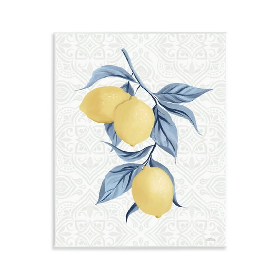 Stupell Industries Geometric Mosaic Lemons Food & Beverage Painting Unframed Art Print Wall Art, 11 x 14