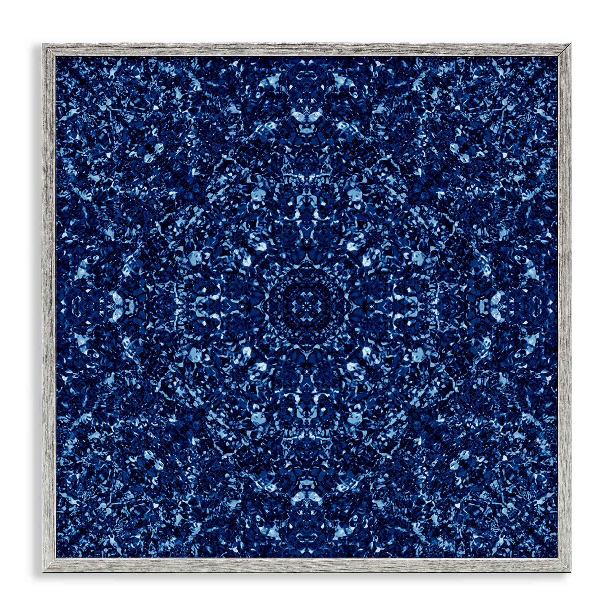 Stupell Industries Geometric Mosaic Pattern Abstract Painting Gray Framed Art Print Wall Art, 17 x 17