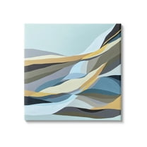 Stupell Industries Geometric Mountains Landscape Abstract Painting Gallery Wrapped Canvas Art Print Wall Art, 17 x 17