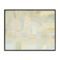 Stupell Industries Geometric Neutral Expression Abstract Painting Black Framed Art Print Wall Art, 14 x 11
