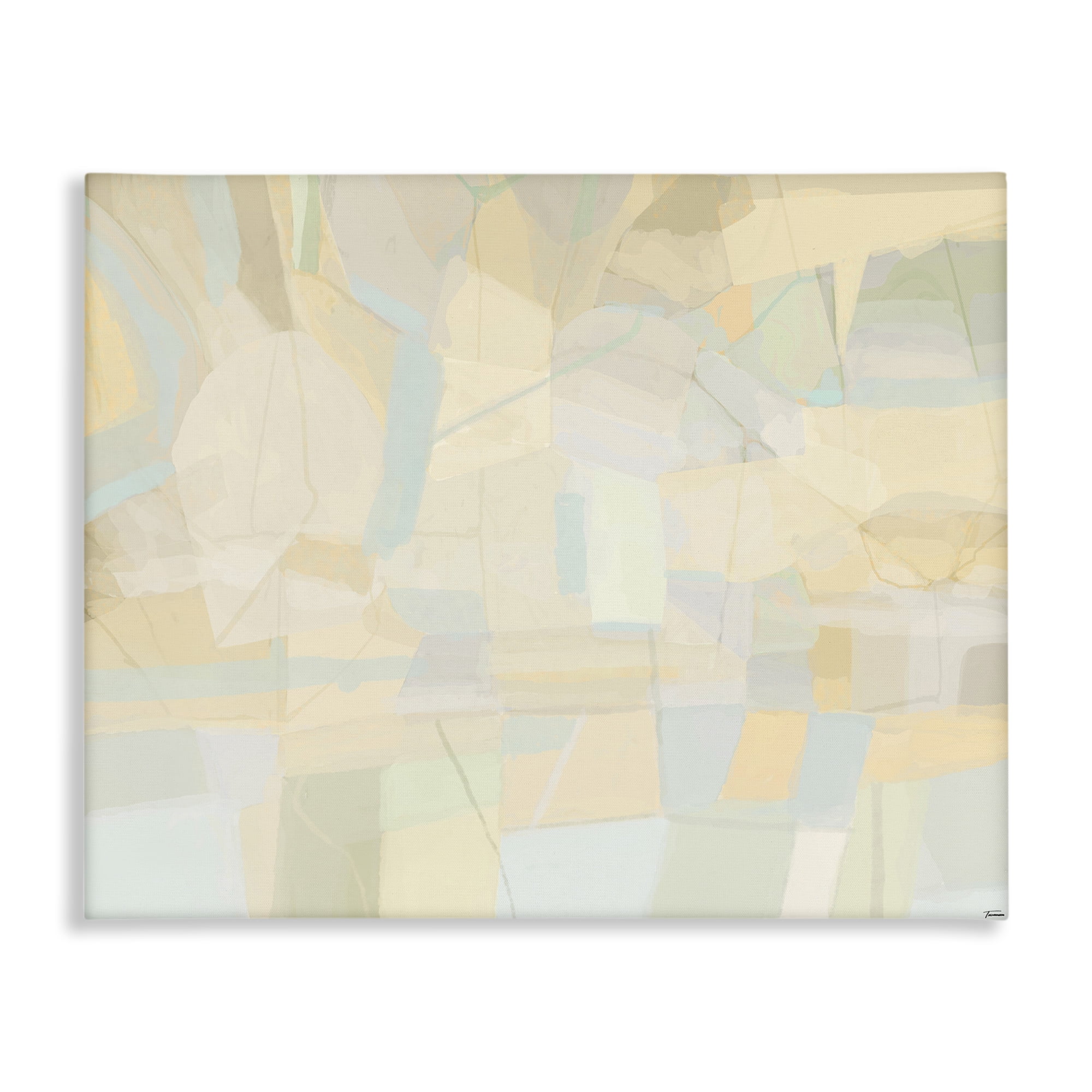 Stupell Industries Geometric Neutral Expression Abstract Painting Gallery Wrapped Canvas Art Print Wall Art, 48 x 36
