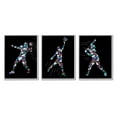 thumbnail image 1 of Stupell Industries Geometric Pattern Sports Players Graphic Art Gray Framed Art Print Wall Art, Set of 3, Design by Arrolynn Weiderhold, 1 of 8