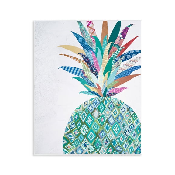 Stupell Industries Geometric Patterned Pineapple Food & Beverage Painting Unframed Art Print Wall Art, 11 x 14