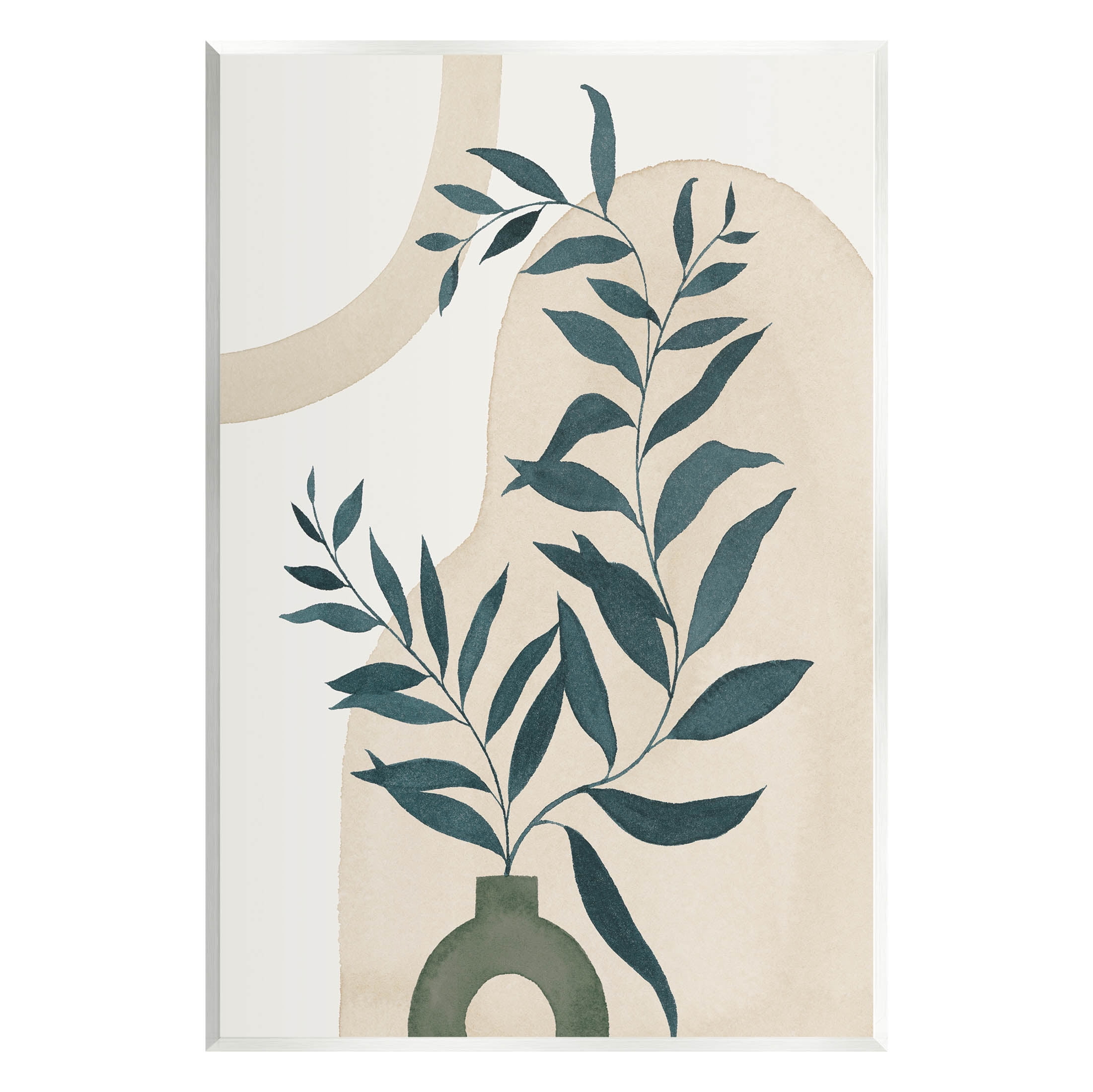 Stupell Industries Geometric Plant Vase Shapes Graphic Art Unframed Art Print Wall Art, Design by Grace Popp