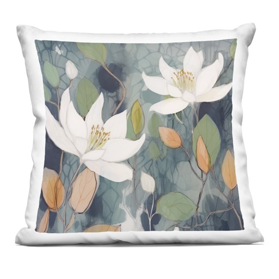 Stupell Industries - Geometric Pond Lilies Throw Pillow 18" x 18" by Lazar Studio
