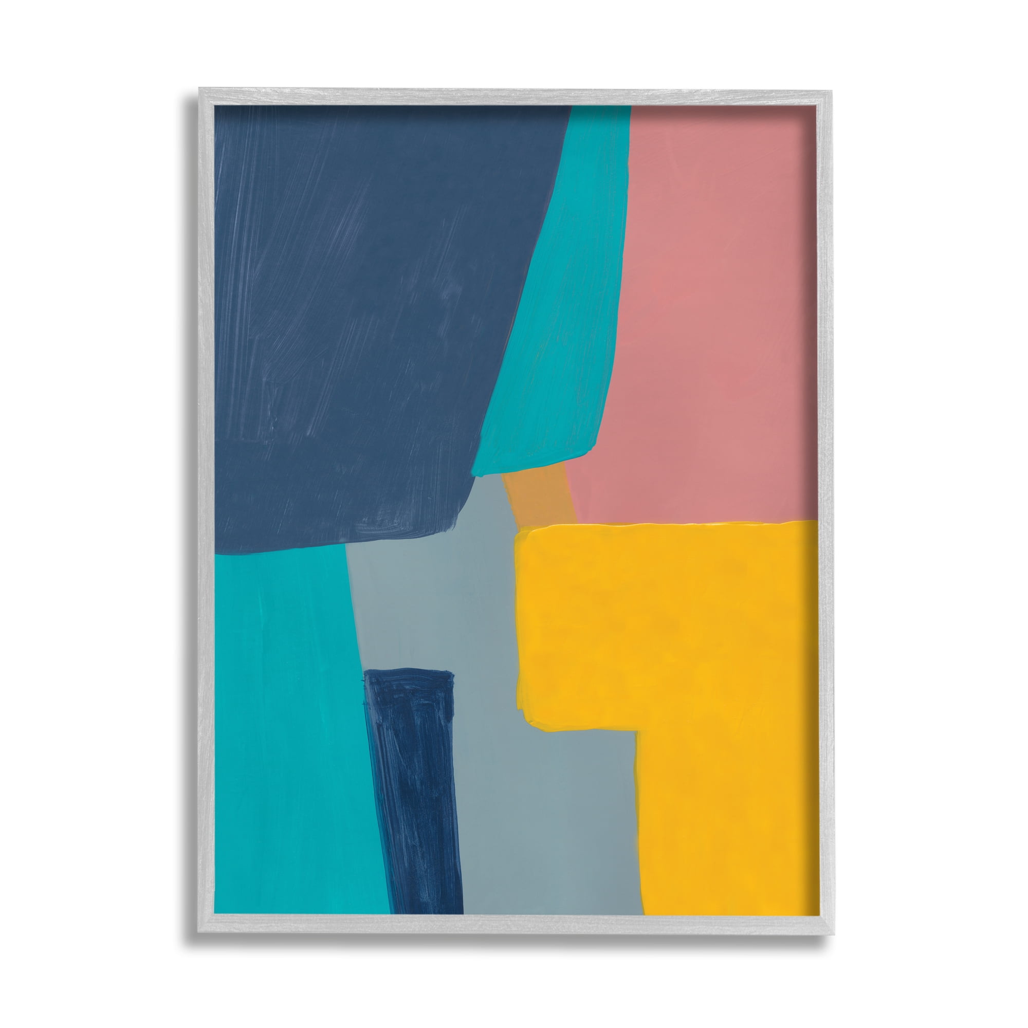 Stupell Industries Geometric Pop Abstract Shapes Pink Blue Yellow, 24 x 30, Designed by Bronwyn Baker
