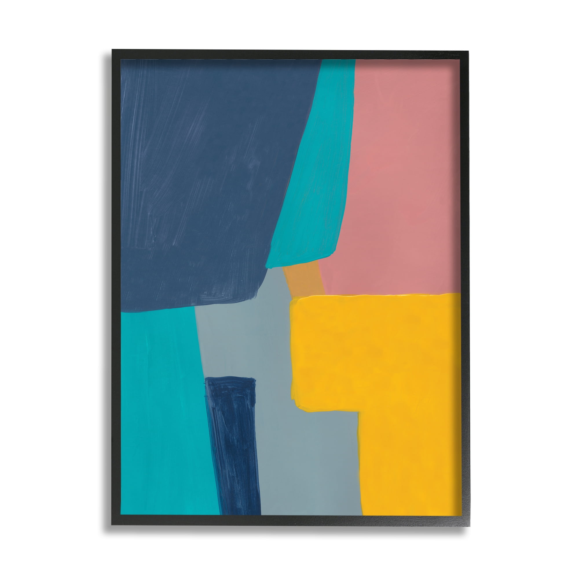 Stupell Industries Geometric Pop Abstract Shapes Pink Blue Yellow, 24 x 30, Designed by Bronwyn Baker