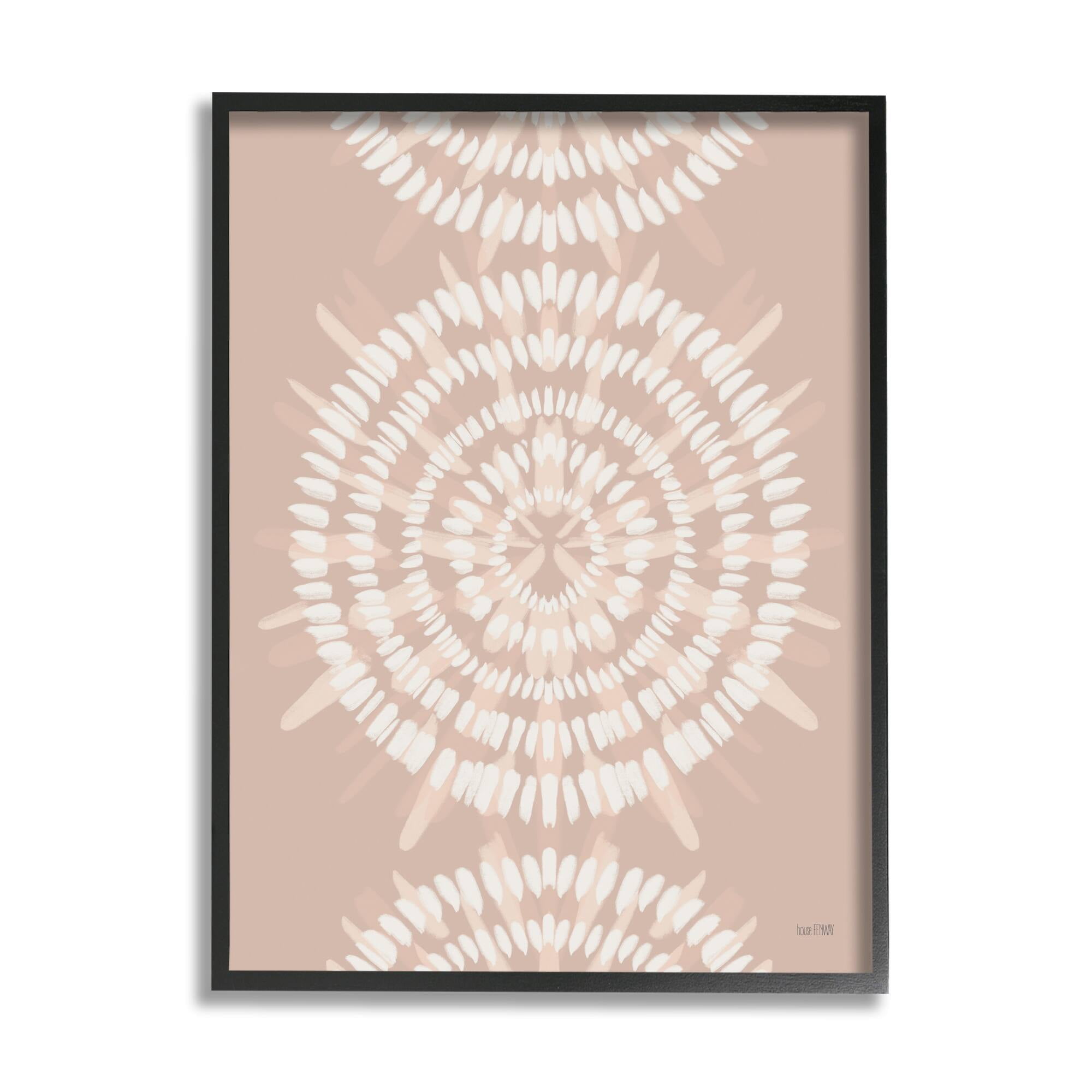 Stupell Industries Geometric Rose Gold Mandala Boho Flower Design,11 x 14, Design by House Fenway