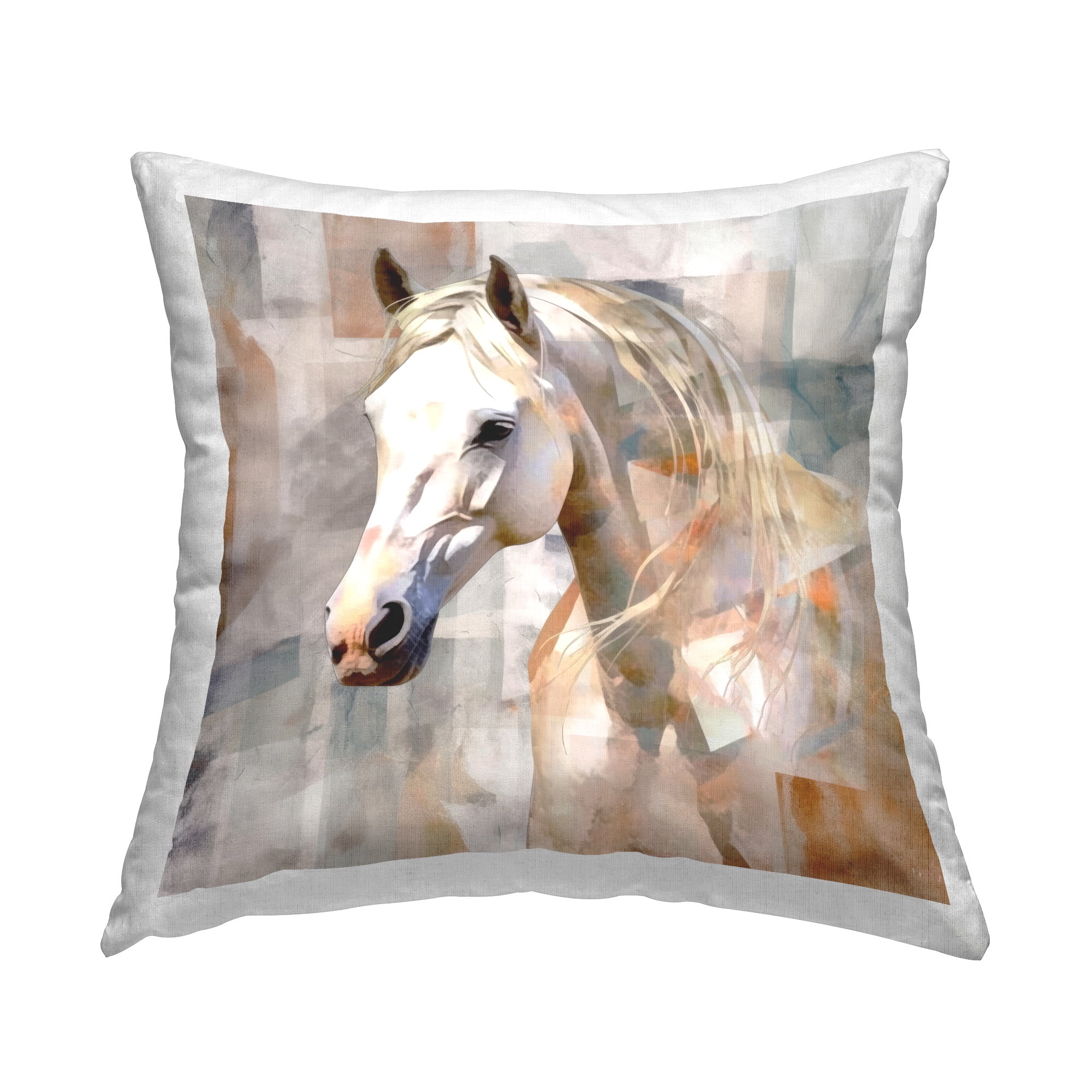 Stupell Industries Geometric Rustic Horse Decorative Printed Throw Pillow Design by Irena Orlov
