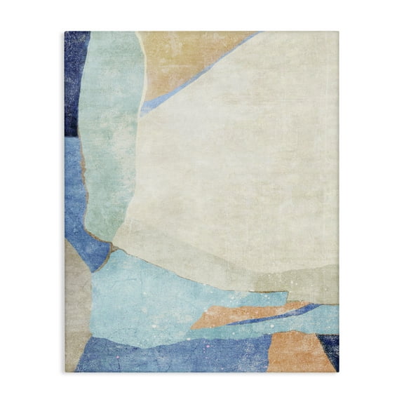 Stupell Industries Geometric Rustic Shapes Abstract Painting Gallery Wrapped Canvas Art Print Wall Art, 16 x 20