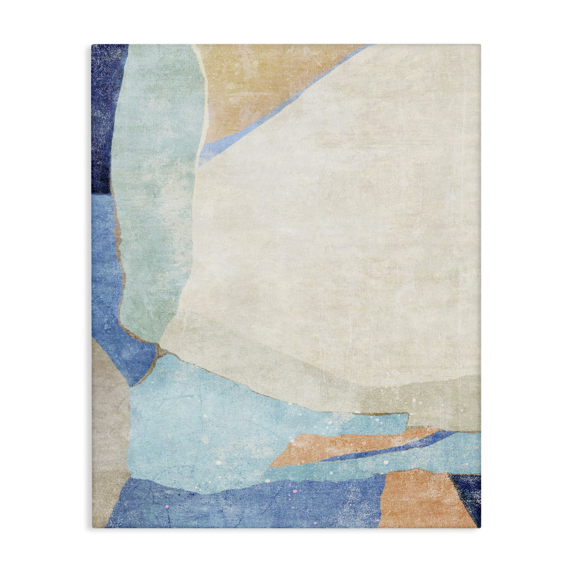 Stupell Industries Geometric Rustic Shapes Abstract Painting Gallery Wrapped Canvas Art Print Wall Art, 30 x 40