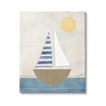 thumbnail image 1 of Stupell Industries Geometric Sailboat Striped Ocean Water Graphic Art Gallery Wrapped Canvas Print Wall Art, Design by Katie Doucette, 1 of 7