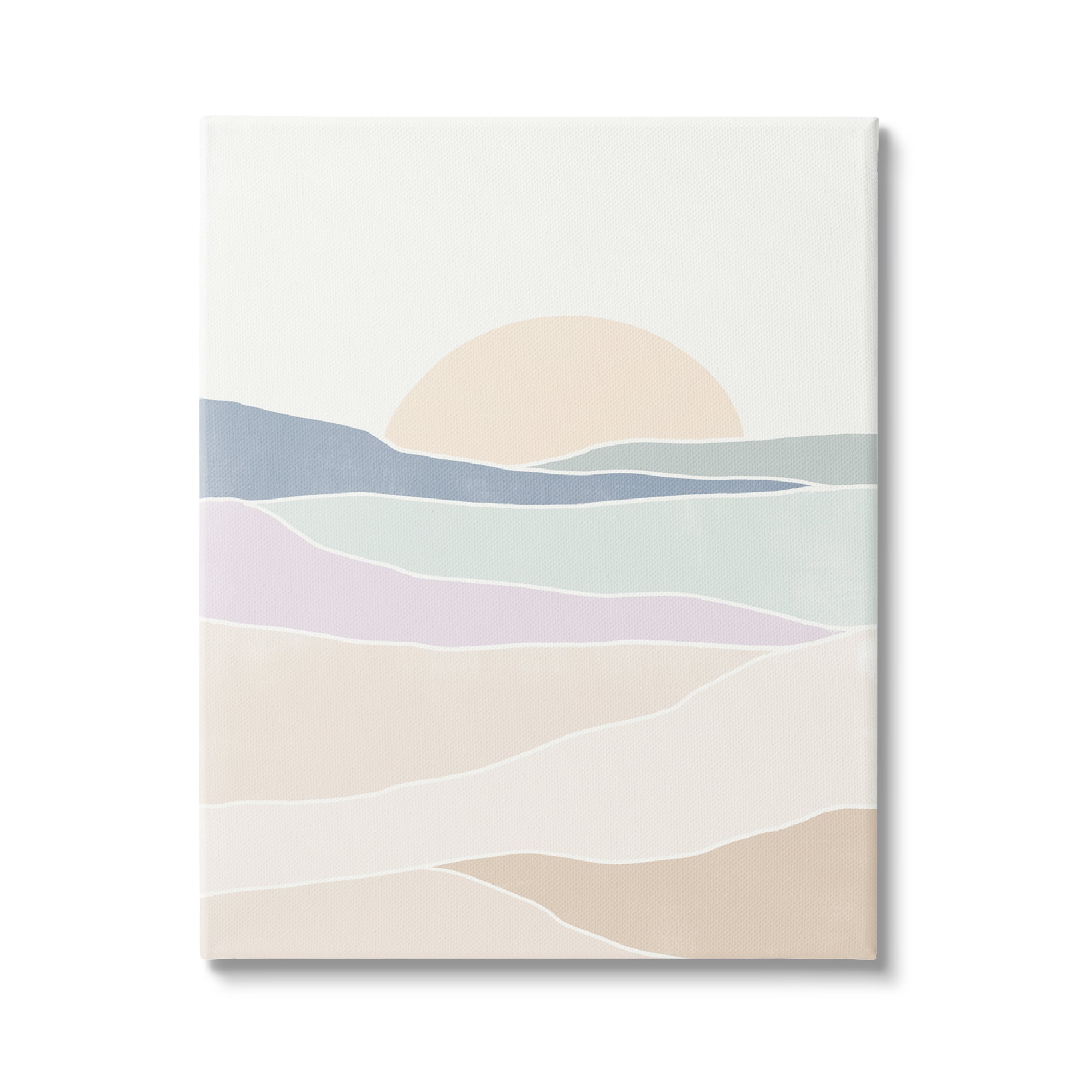 Stupell Industries Geometric Sunrise Shapes Boho Landscape Desert Hills Graphic Art Gallery Wrapped Canvas Print Wall Art, Design by June Erica Vess