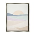 thumbnail image 1 of Stupell Industries Geometric Sunrise Shapes Boho Landscape Desert Hills Graphic Art Luster Gray Floating Framed Canvas Print Wall Art, Design by June Erica Vess, 1 of 6