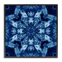 Stupell Industries Geometric Symmetry Pattern Abstract Painting Black Framed Art Print Wall Art, 12 x 12