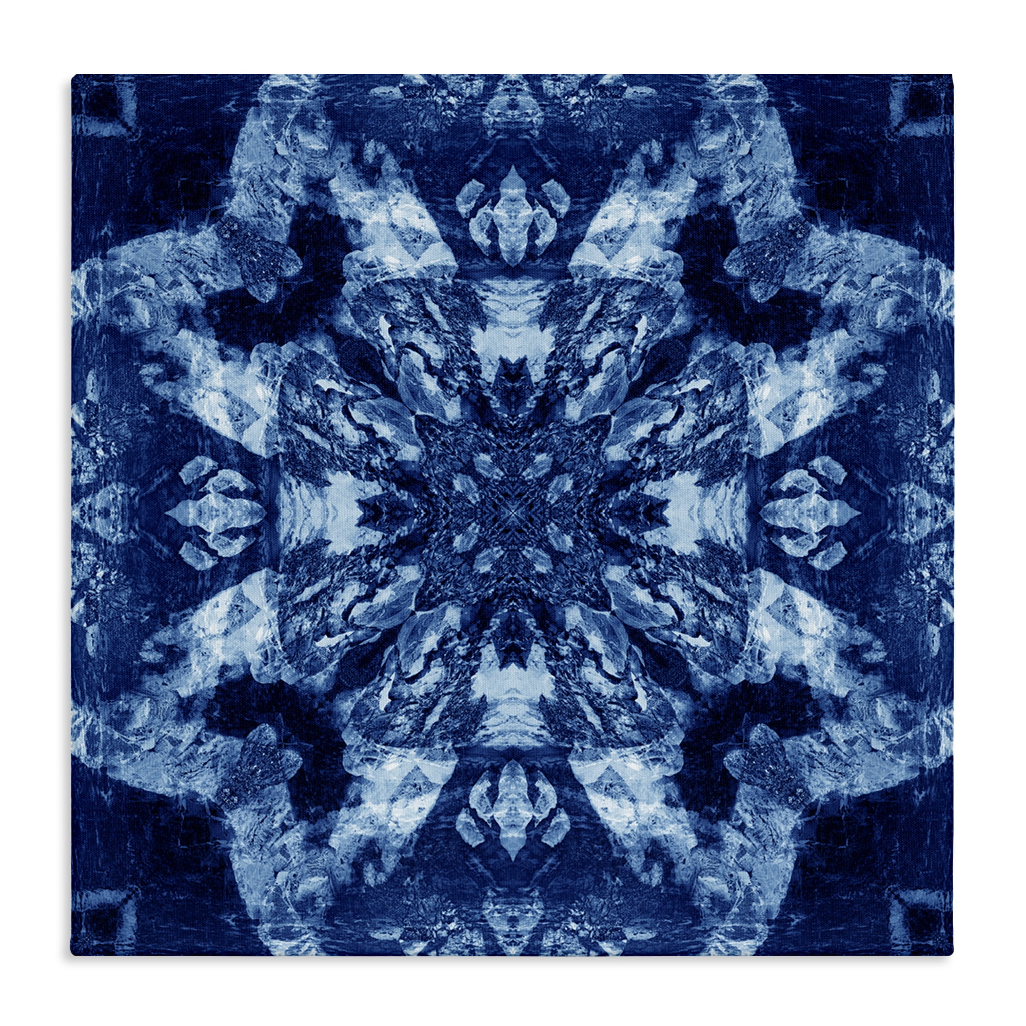 Stupell Industries Geometric Symmetry Pattern Abstract Painting Wrapped Canvas Art Print Wall Art, 17 x 17