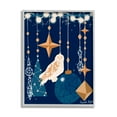 thumbnail image 1 of Stupell Industries Geometric Winter Owl Holiday Painting Gray Framed Art Print Wall Art, 24 x 30, 1 of 9