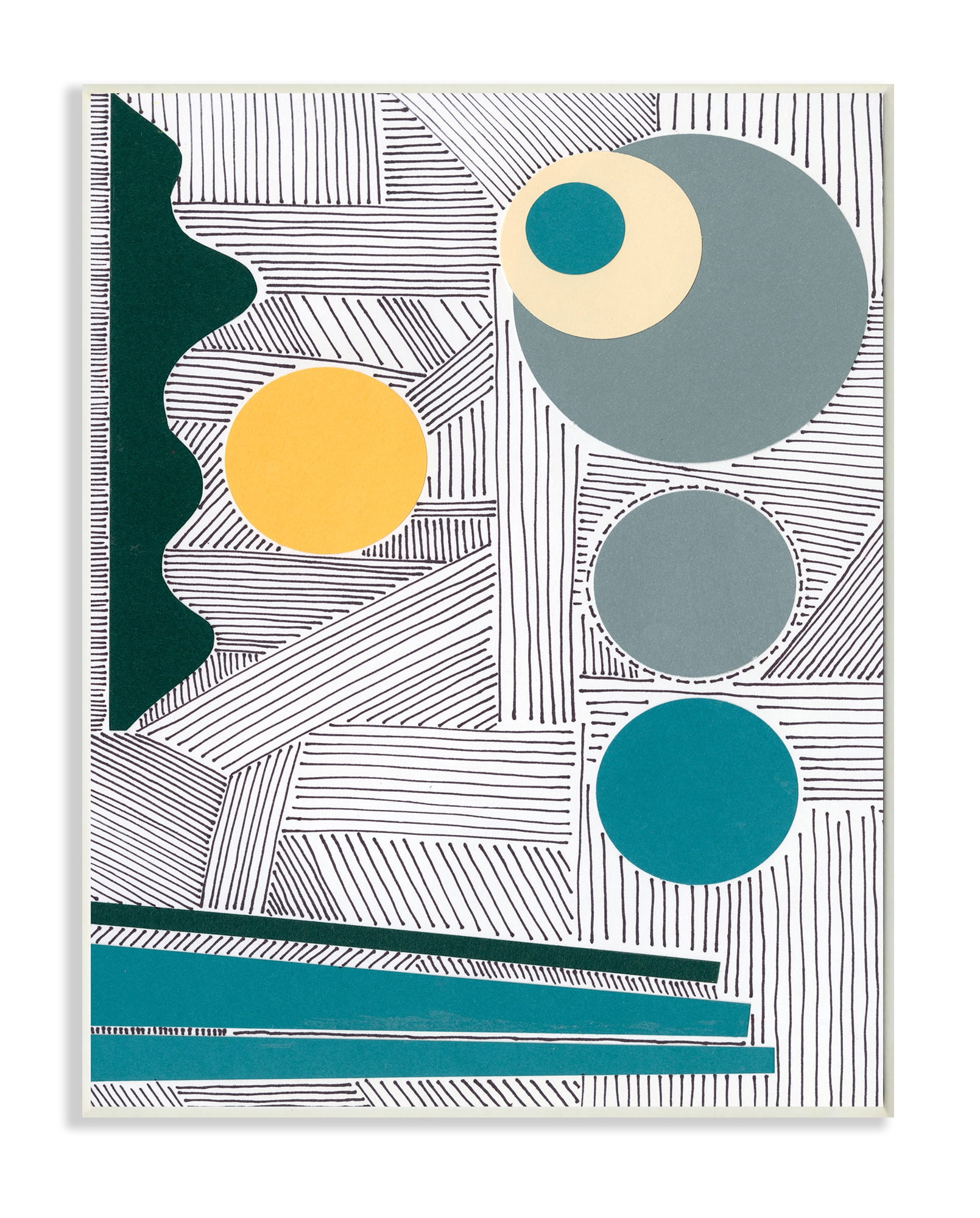 Stupell Industries Geometric and Line Abstraction Modern Circular Shapes Wall Plaque, 13 x 19, Design by Regina Moore
