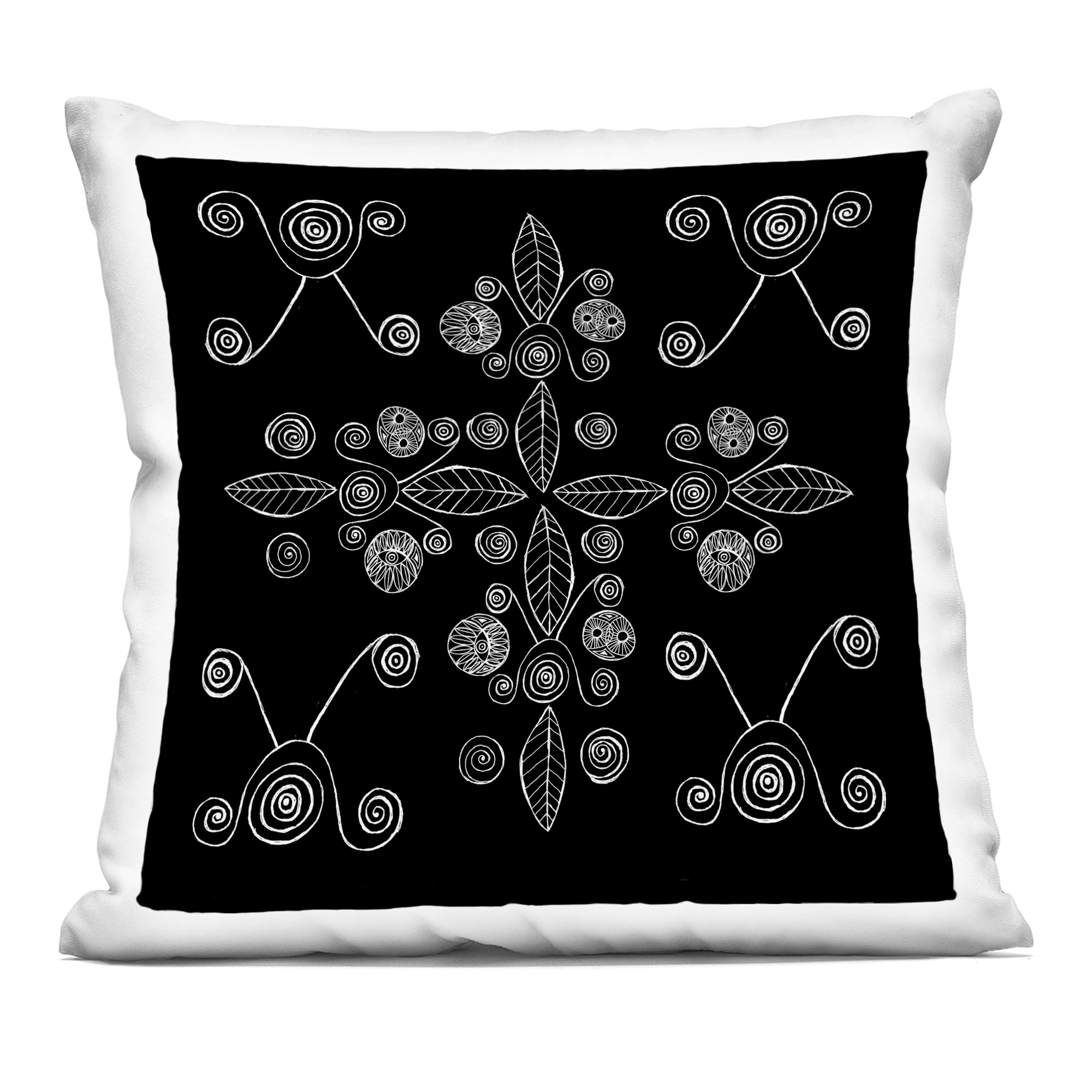 Stupell Industries Geometrics & Leaf Fractals Decorative Printed Throw Pillow, design by El Perkin