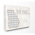 thumbnail image 1 of Stupell Industries Georgia Grey Gingham and Floral Heart and Home Town & City Painting Gallery Wrapped Canvas Art Print Wall Art, 30 x 40, 1 of 5