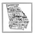 thumbnail image 1 of Stupell Industries Georgia State Map Shape City Typography Graphic Art Gray Framed Art Print Wall Art, Design by The Saturday Evening Post, 1 of 7
