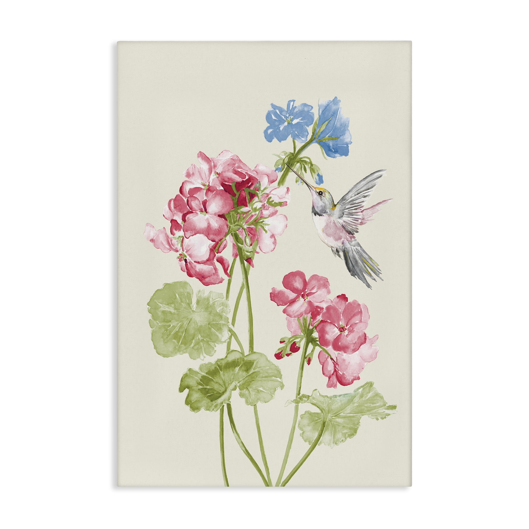 Stupell Industries Geraniums In Bloom Botanical & Floral Painting Gallery Wrapped Canvas Art Print Wall Art, 16 x 24