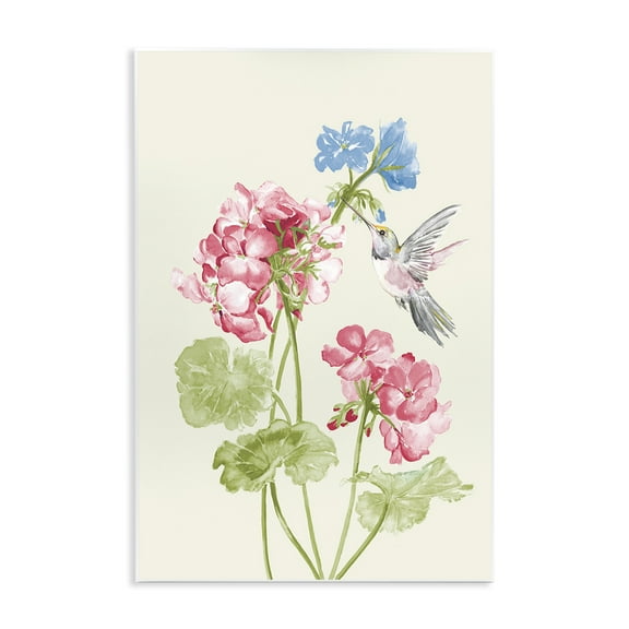 Stupell Industries Geraniums In Bloom Botanical & Floral Painting Unframed Art Print Wall Art, 10 x 15