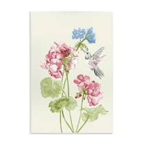 Stupell Industries Geraniums In Bloom Botanical & Floral Painting Unframed Art Print Wall Art, 10 x 15