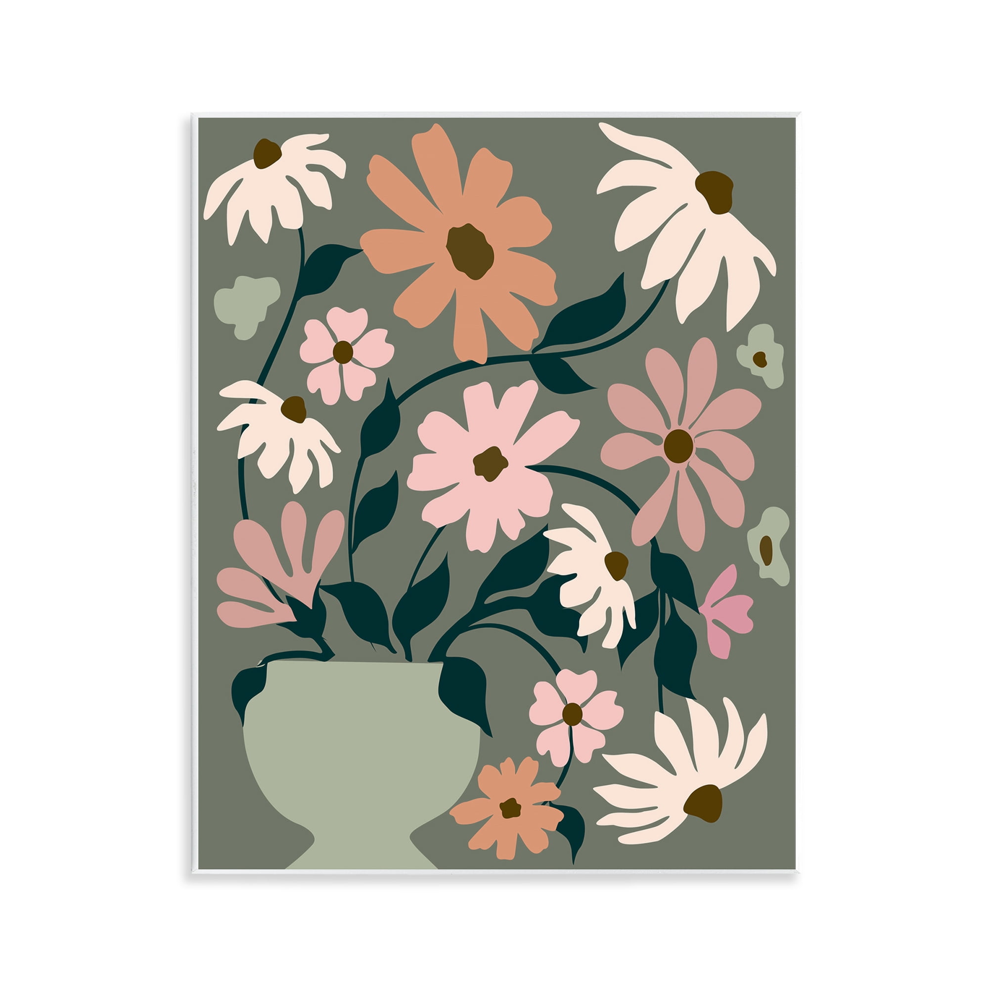 Stupell Industries Gerbera Daisy Bouquet Botanical & Floral Painting Unframed Art Print Wall Art, 11 x 14