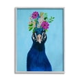 thumbnail image 1 of Stupell Industries Gerbera Forget Me Not Flowers Royal Blue Peacock Portrait , 16 x 20, Design by Coco de Paris, 1 of 5