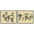 thumbnail image 1 of Stupell Industries Gestured Horses in Motion 2 Piece Black Framed Giclee Art Set design by Victoria Barnes, 11 x 14, 1 of 8