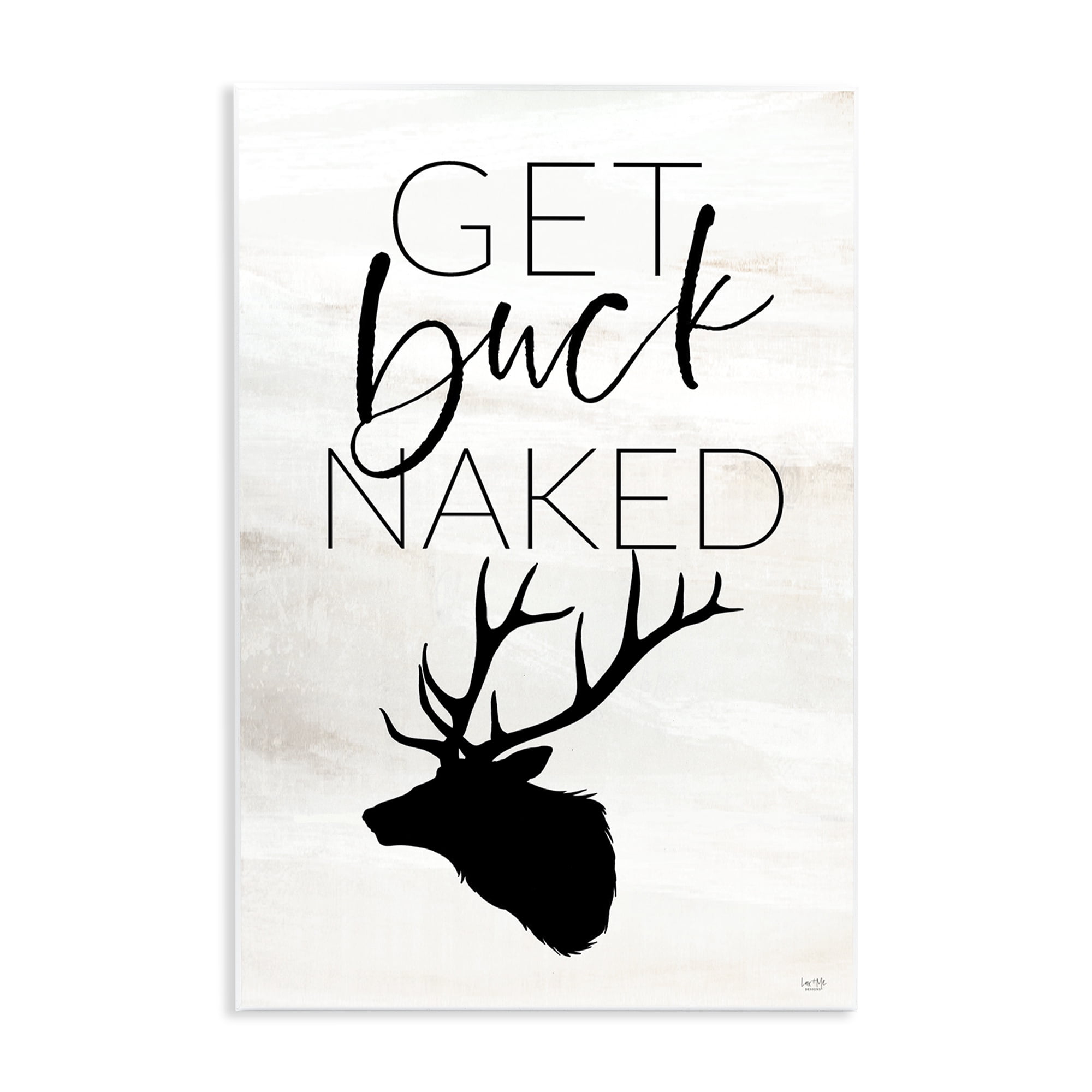 Stupell Industries Get Buck Naked Wall Plaque Art, design by Lux + Me Designs