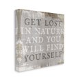 thumbnail image 1 of Stupell Industries Get Lost In Nature Phrase Grey Rustic Distress Canvas Wall Art, 30 x 30, Design by Daphne Polselli, 1 of 6