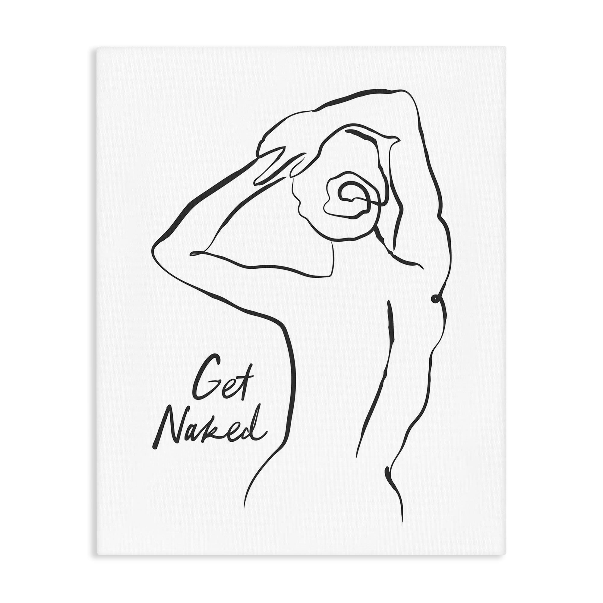 Stupell Industries Get Naked Nude Silhouette Canvas Wall Art, design by Lettered and Lined