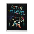 thumbnail image 1 of Stupell Industries Get On My Level Gaming Controller Neon Paint Splatter Graphic Art White Framed Art Print Wall Art, Design by Victoria Barnes, 1 of 5
