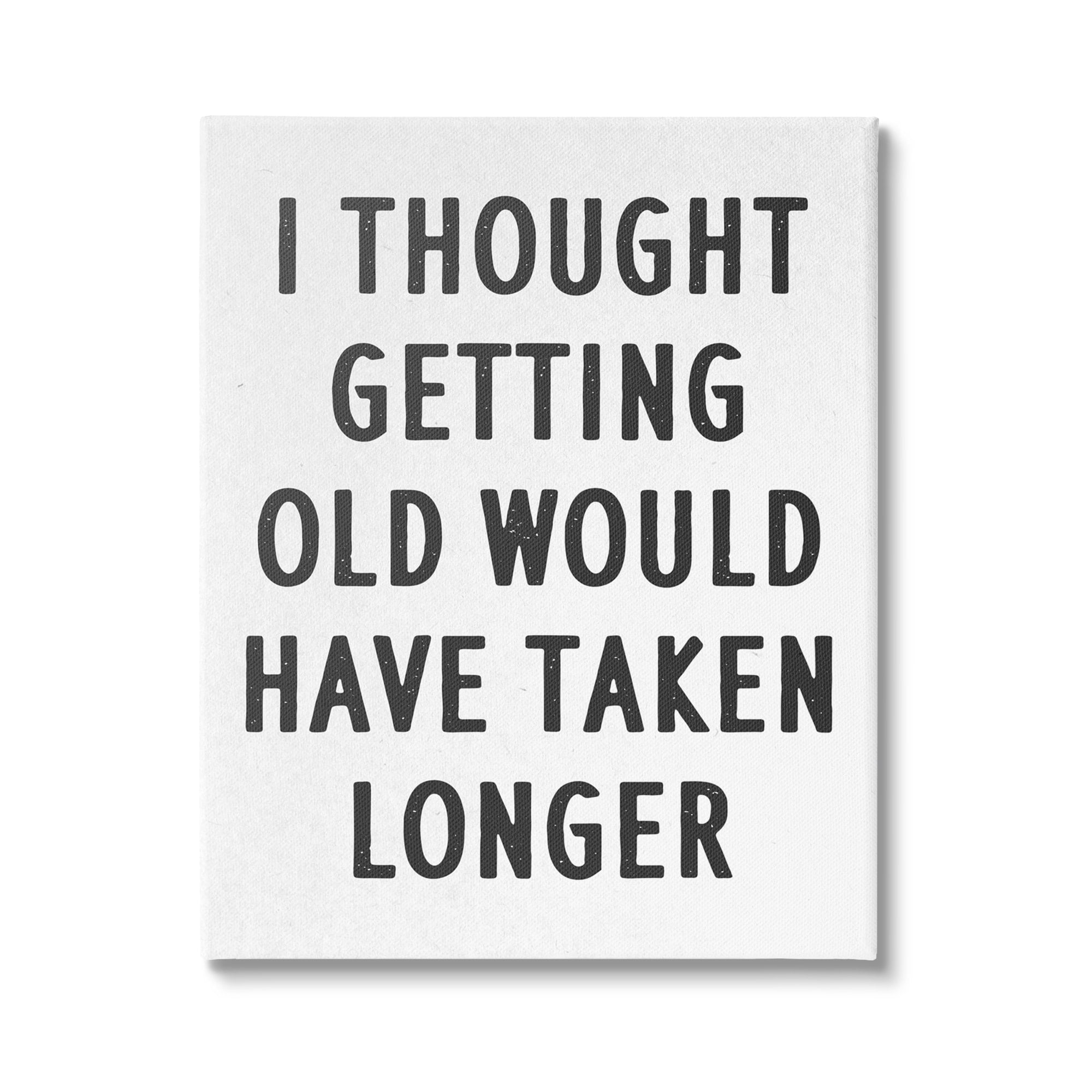 Black and White Funny Typography Canvas Wall Art, 16 x 20 Inches