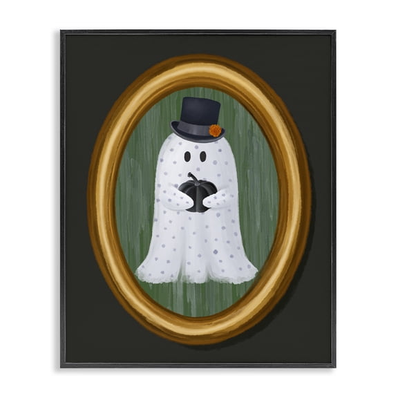 Stupell Industries Ghost Boy Portrait Black Framed Giclee Art, design by Jennifer Stith