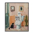 thumbnail image 1 of Stupell Industries Contemporary Ghost Reading Newspaper Black Framed Giclee Art, 24 x 30, by The Prints Vibe, 1 of 8