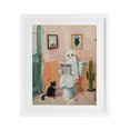 thumbnail image 1 of Stupell Industries Contemporary Ghost Reading Newspaper White Framed Print Under Glass, 17 x 21, by The Prints Vibe, 1 of 8