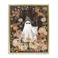 thumbnail image 1 of Stupell Industries Ghost in Floral Pumpkin Patch Holiday Painting Gold Floater Framed Canvas Art Print Wall Art, 25 x 31, 1 of 9