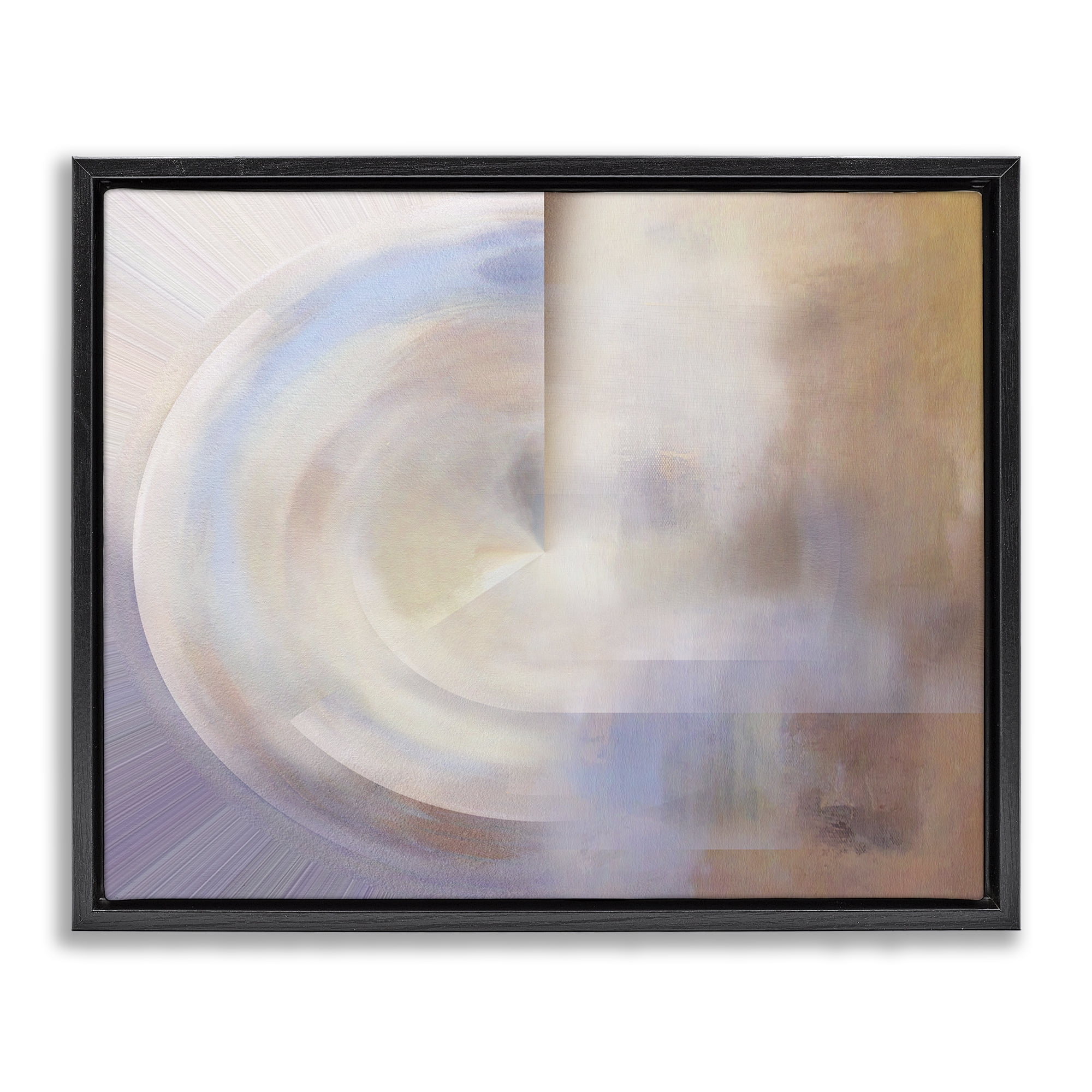Stupell Industries Ghosts of New York Abstract Abstract Painting Black Floater Framed Canvas Art Print Wall Art, 21 x 17