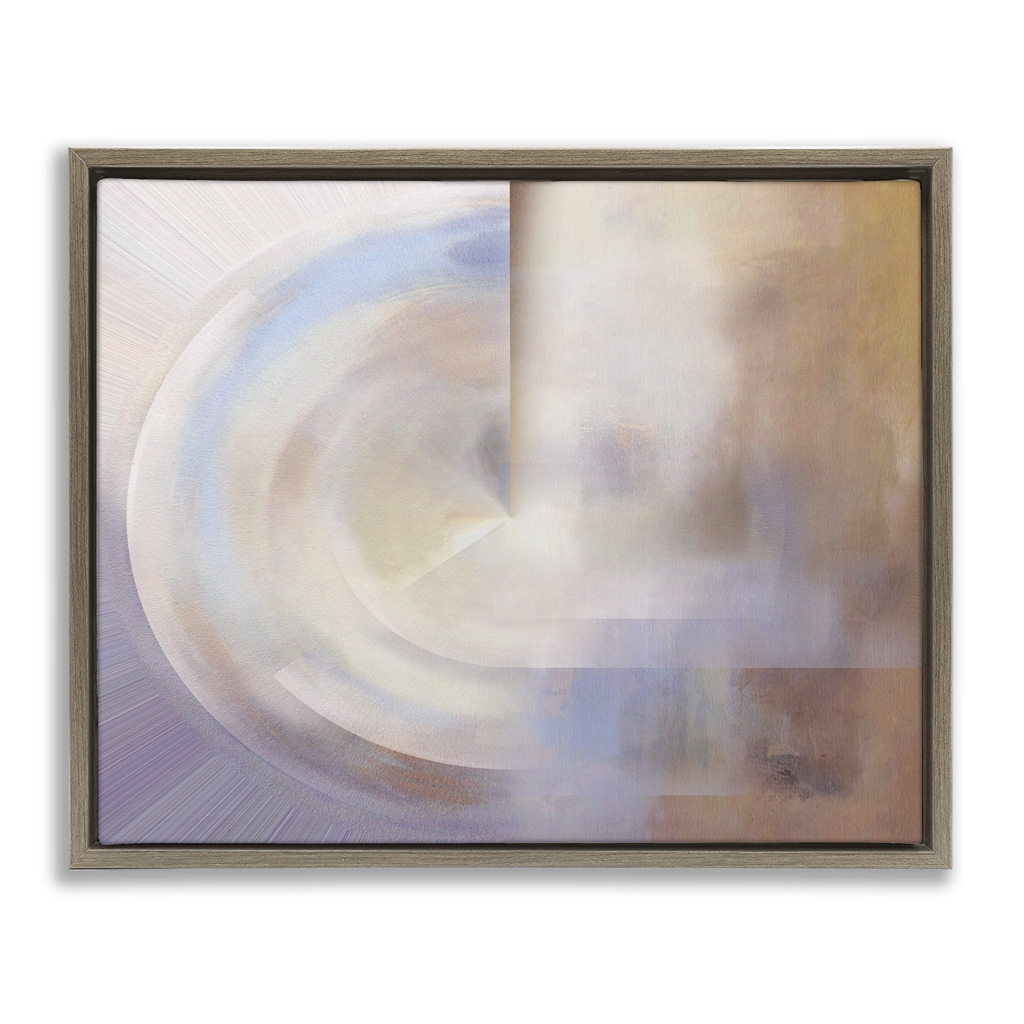Stupell Industries Ghosts of New York Abstract Abstract Painting Brown Floater Framed Canvas Art Print Wall Art, 21 x 17