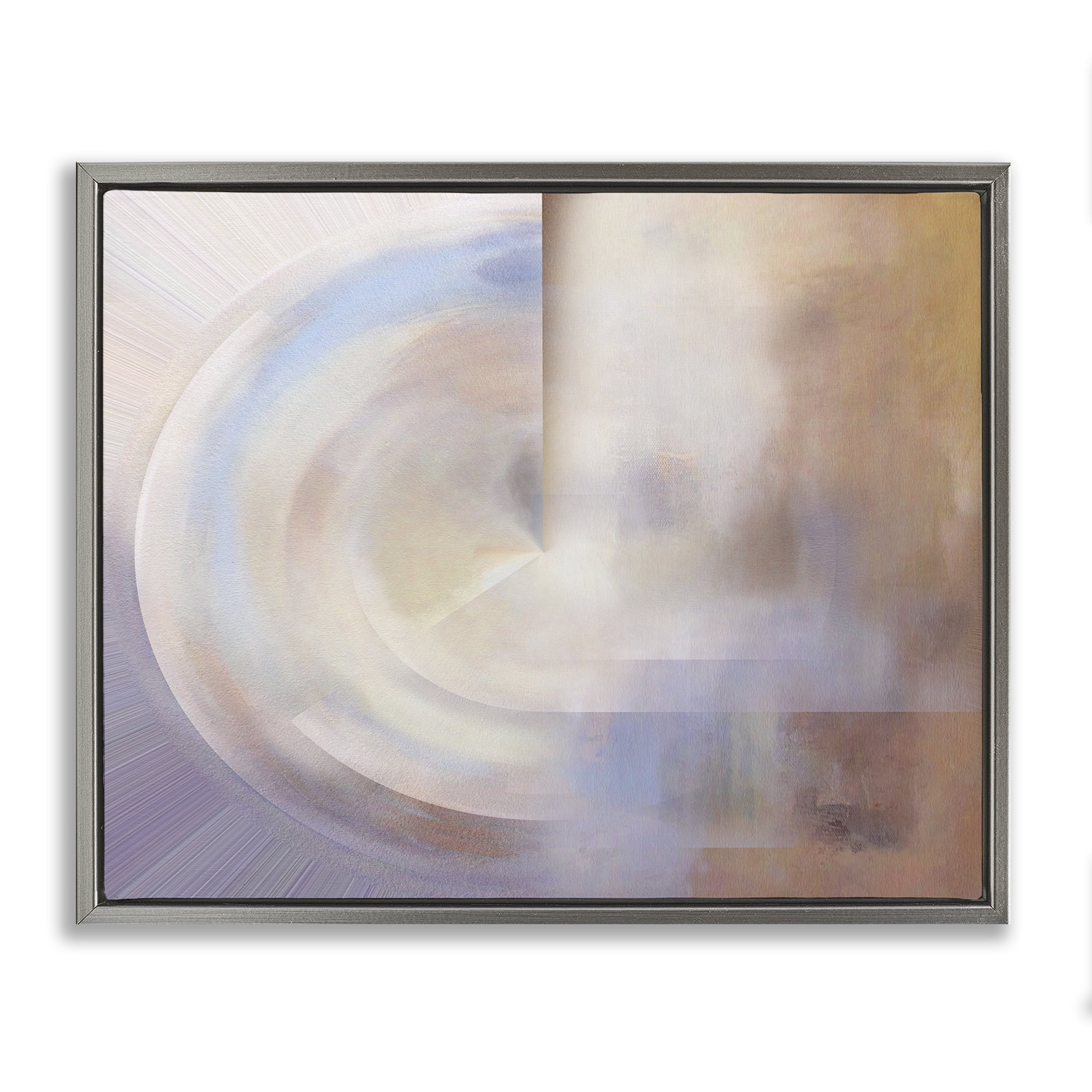 Stupell Industries Ghosts of New York Abstract Abstract Painting Gray Floater Framed Canvas Art Print Wall Art, 21 x 17