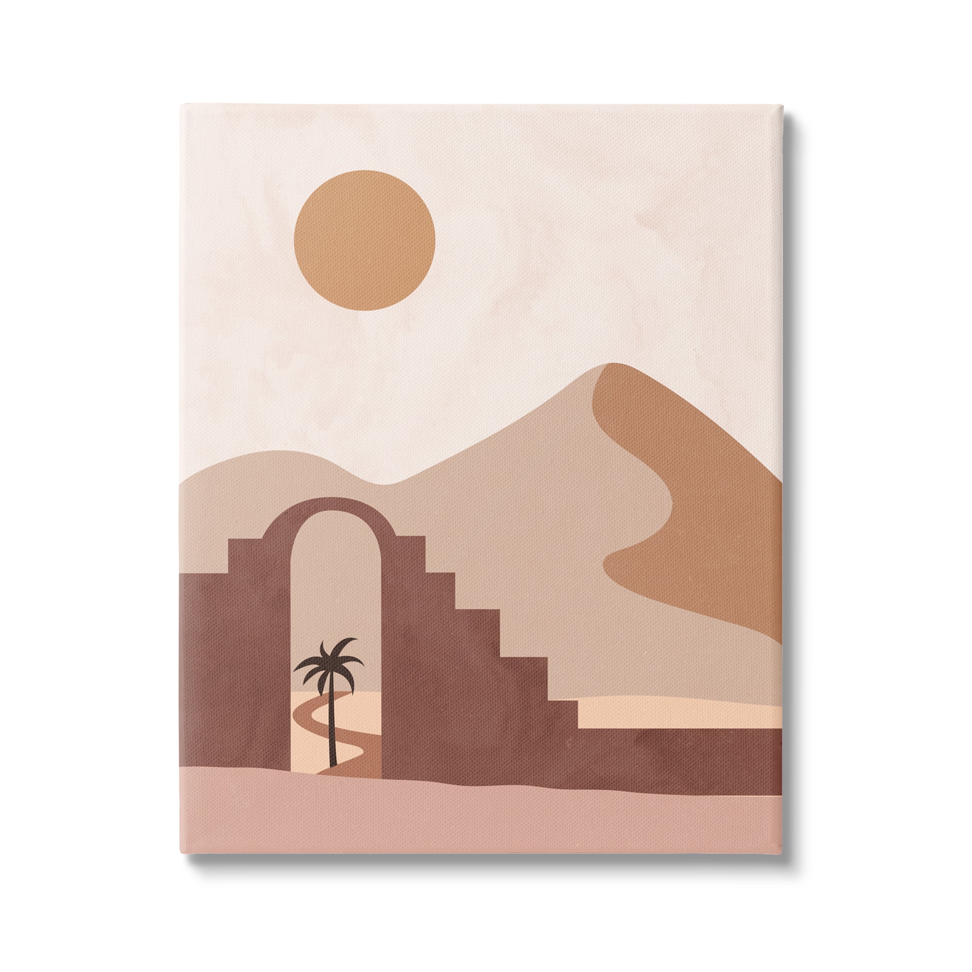 Stupell Industries Giant Sand Dune Deserted Buildings Oasis Daylight Illusion,36 x 48, Design by Nina Blue
